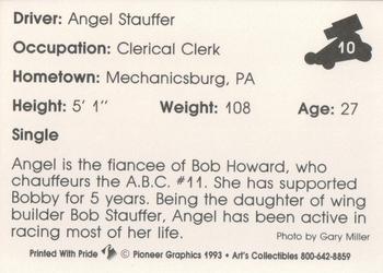 1993 Art's Collectibles Silver Spring Speedway Super Sportsman Series I #10 Angel Stauffer Back