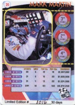 1996 Press Pass R and N China - Cup Chase #20 Mark Martin Back