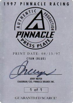 1997 Pinnacle - Team Pinnacle Press Plates Cyan Back #1 Ray Evernham Back