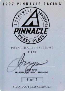 1997 Pinnacle - Press Plates Black Back #21 Michael Waltrip Back