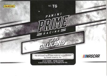 2018 Panini Prime - Prime Jumbo Sunoco #TG Todd Gilliland Back