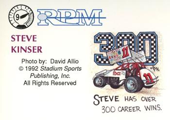 1992 RPM Magazine #9 Steve Kinser Back