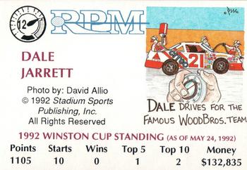 1992 RPM Magazine - Printer's Proof #12 Dale Jarrett Back