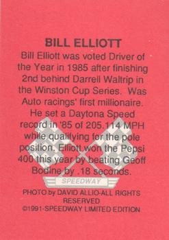 1991 Speedway Price Guide #NNO Bill Elliott Back