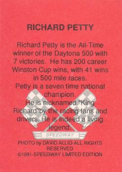 1991 Speedway Price Guide #NNO Richard Petty Back