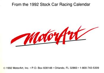 1992 Motorart #NNO December: David Pearson Back