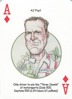 2005 Hero Decks American Racing Heroes Playing Cards #A♦ A.J. Foyt Front