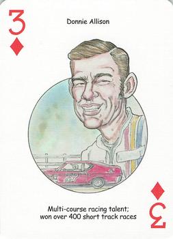 2005 Hero Decks American Racing Heroes Playing Cards #3♦ Donnie Allison Front