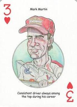 2005 Hero Decks American Racing Heroes Playing Cards #3♥ Mark Martin Front