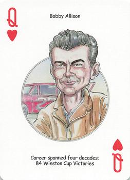 2005 Hero Decks American Racing Heroes Playing Cards #Q♥ Bobby Allison Front