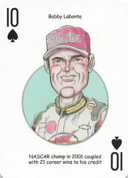 2005 Hero Decks American Racing Heroes Playing Cards #10♠ Bobby Labonte Front