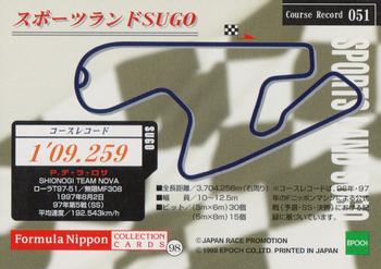 1998 Epoch Formula Nippon #051 Pedro De la Rosa Back