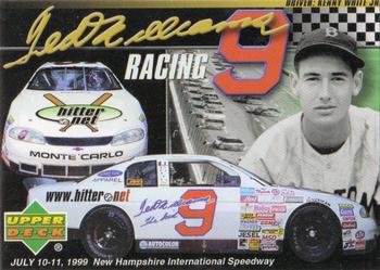 1999 Upper Deck Hitter.net New Hampshire Speedway Promo #NNO Kenny White Jr's Car / Ted Williams Front