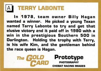 1991 The Gold Card Terry Labonte #A Terry Labonte Back