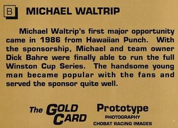 1991 The Gold Card Michael Waltrip #B Michael Waltrip Back