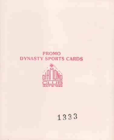 1992 Dynasty Sports Cards Richard Petty #NNO Richard Petty Back