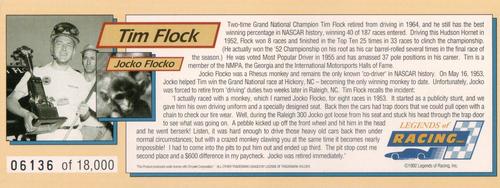 1992 Legends of Racing #NNO Tim Flock Back