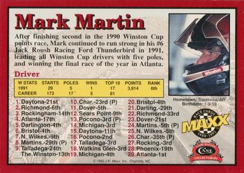 1992 Maxx Case #NNO Mark Martin Back