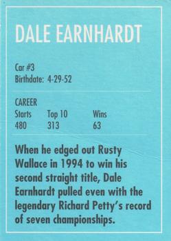 1994 Celebrity Collectible (unlicensed) #NNO Dale Earnhardt Back