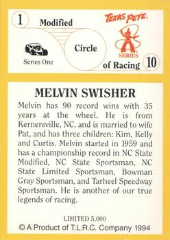 1994 Circle Texas Pete #10 Melvin Swisher Back