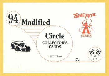 1994 Circle Texas Pete #NNO Checklist Front