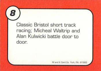 1993 M and K Alan Kulwicki #8 Alan Kulwicki / Michael Waltrip Back