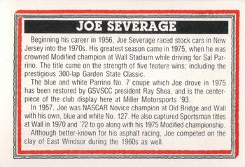 1993 Motorsports '93 Racing Legends #93-9 Joe Severage Back