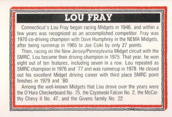 1993 Motorsports '93 Racing Legends #93-11 Lou Fray Back