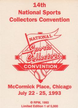 1993 RPM National Sports Collectors Convention #NNO Davey Allison Back