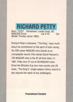 1993 Track Stars #NNO Richard Petty Back