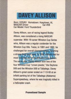 1993 Track Stars - Track Stars Silver Foil Test Run #NNO Davey Allison Back
