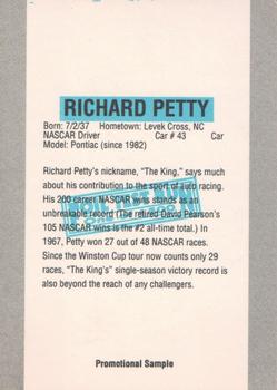 1993 Track Stars - Track Stars Silver Foil Test Run #NNO Richard Petty Back