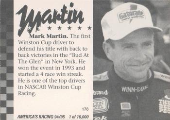 1994 America's Racing #178 Mark Martin Back