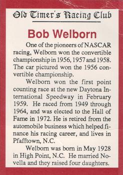 1994 Old Timer's Racing Club #NNO Bob Welborn Back