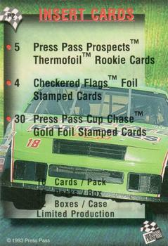 1994 Press Pass - Prototype #P2 Dale Jarrett Back