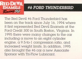 1995 Red Devil Enamels Racing #NNO Tommy Houston Back