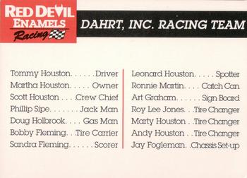 1995 Red Devil Enamels Racing #NNO Tommy Houston Back