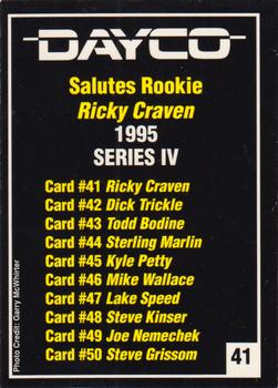 1995 Dayco #41 Ricky Craven Back