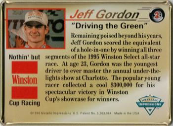 1996 Metallic Impressions Jeff Gordon Champion #2 Jeff Gordon / Rick Hendrick / Ray Evernham Back