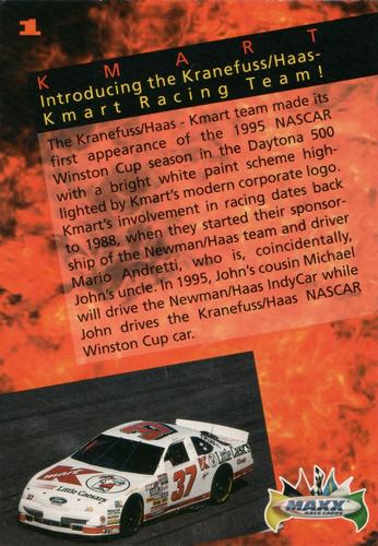 1995 Maxx Kmart #1 John Andretti Back