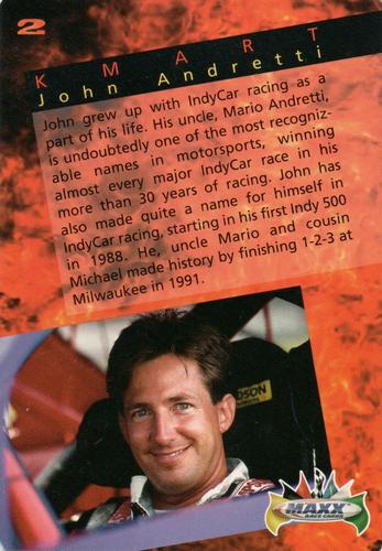 1995 Maxx Kmart #2 John Andretti Back