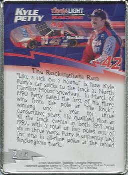 1995 Metallic Impressions Kyle Petty 5 Card Tin #2 Kyle Petty Back