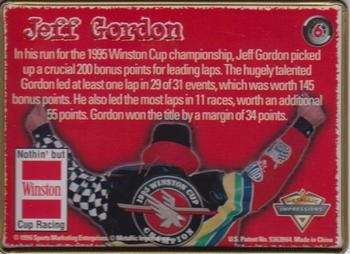 1996 Metallic Impressions Winston Jeff Gordon #6 Jeff Gordon Back