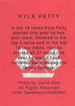 1992 Speedway Limited Edition Number 1 #NNO Kyle Petty Back