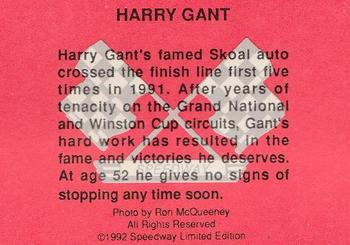 1992 Speedway Limited Edition Number 2 #NNO Harry Gant Back