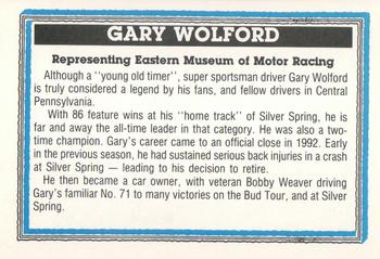 1995 Motorsports '95 Racing Legends #95-5 Gary Wolford Back