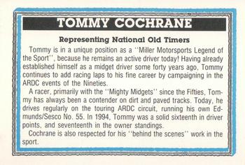 1995 Motorsports '95 Racing Legends #95-8 Tommy Cochrane Back
