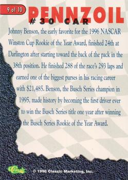 1996 Classic - Race Chase Darlington Prize #9 Johnny Benson Jr. Back