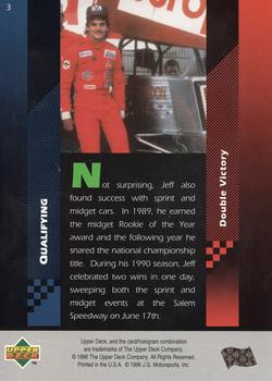 1996 Upper Deck Jeff Gordon Profiles - Gold #3 Jeff Gordon Back