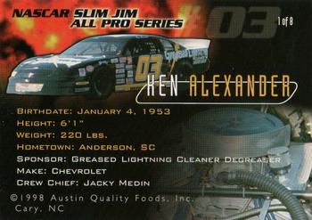 1998 Austin Racing #1 Ken Alexander Back